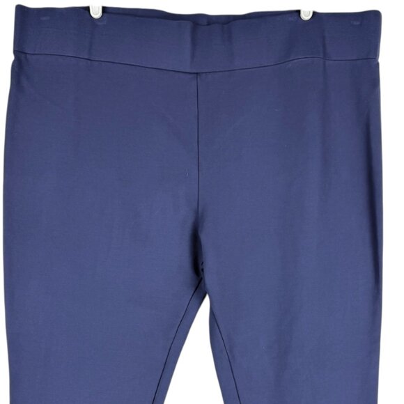 Lori Goldstein LOGO Women's Pull-on Stretch Blue Cropped Pants Plus Size 3X NWOT - Picture 3 of 10
